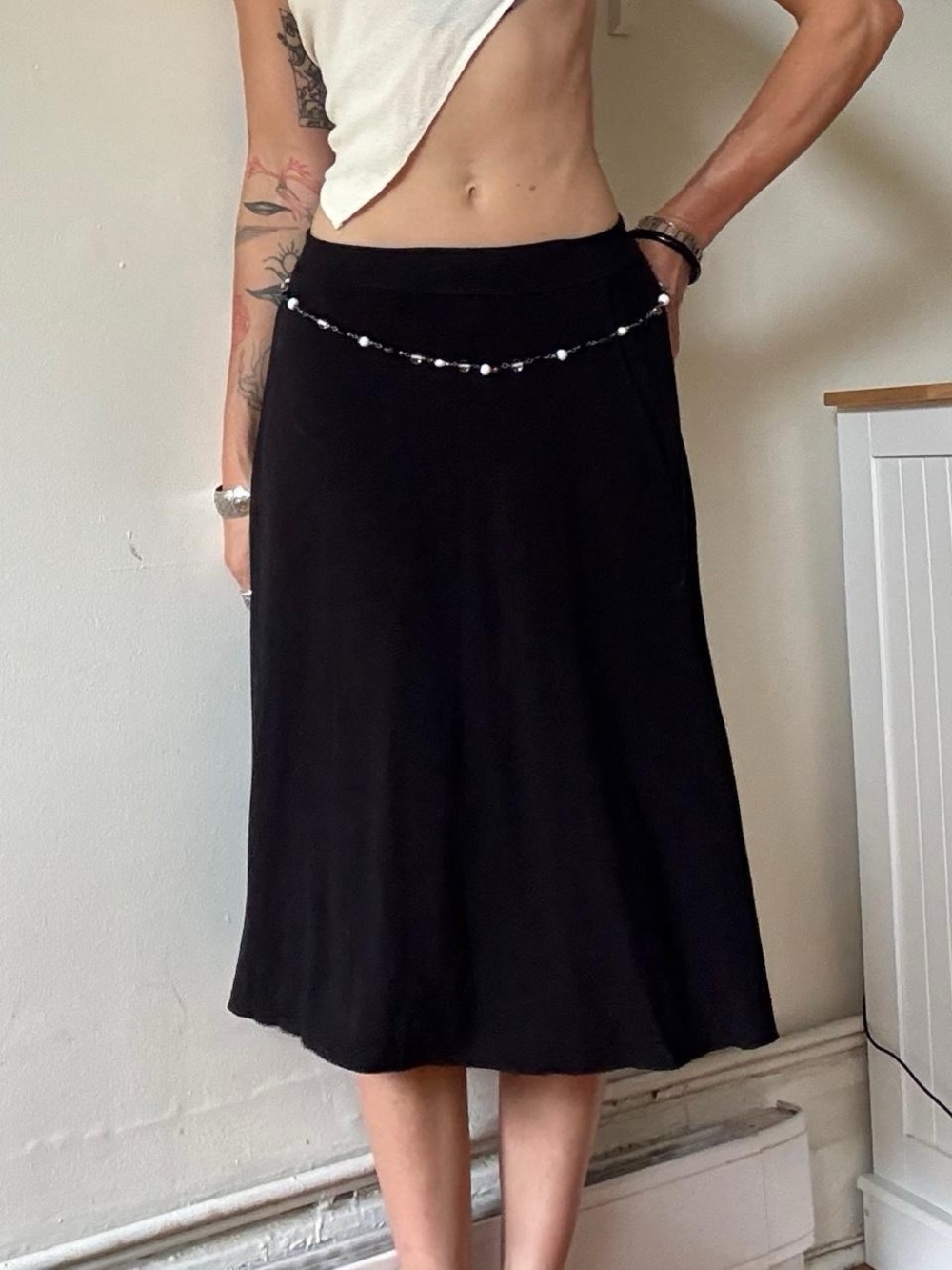 Black midi skirt — Slak ( montreal designer)